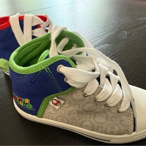 Nintendo Super Mario Blue and Green High-Top Sneakers
